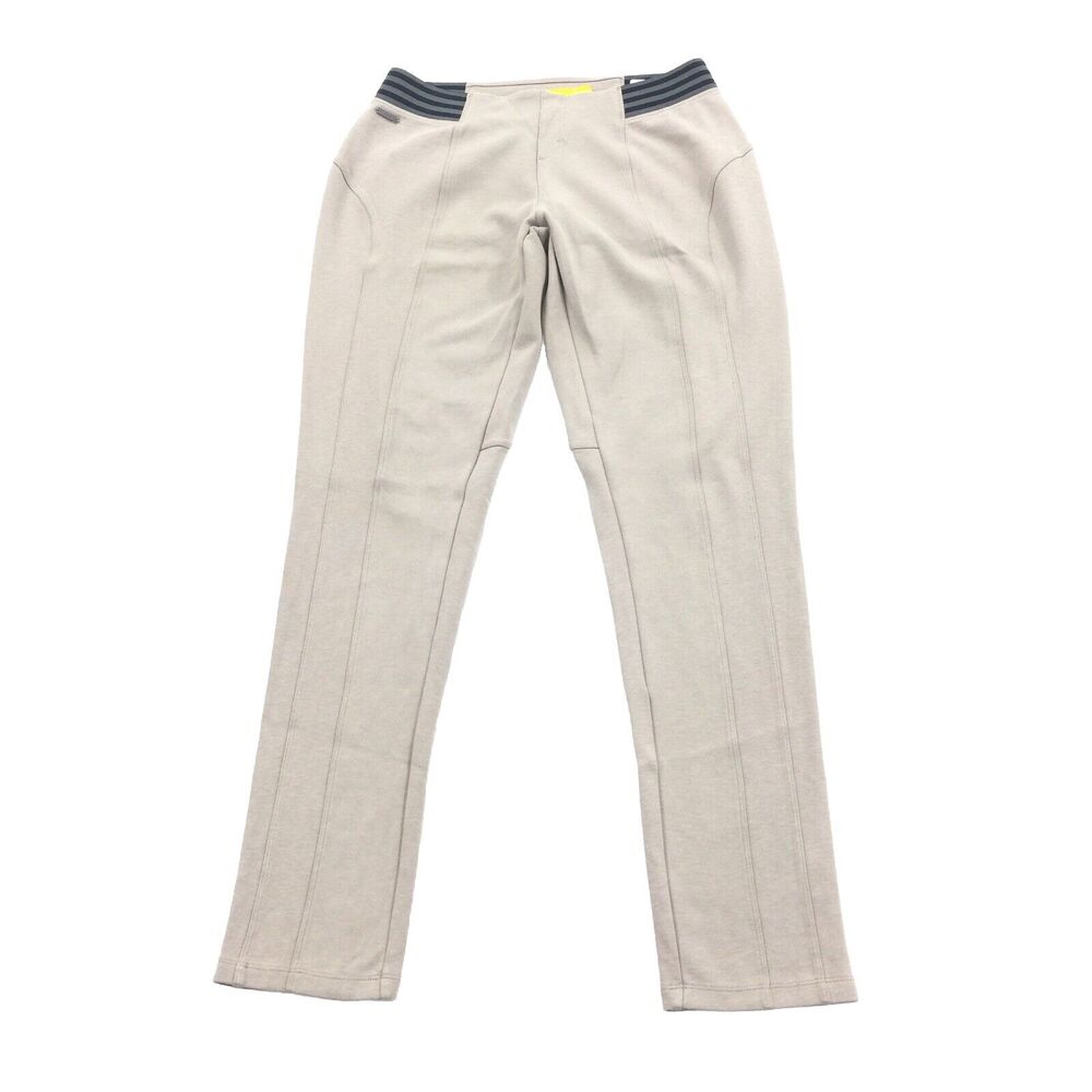 Lole Pull On Knit Stretch Legging Pants Suze Large Womens Cream Beige Black L